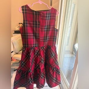Place Vibrant Red Checkered Dress